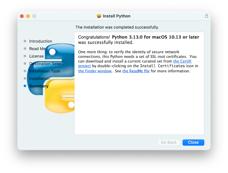 Downloading Python on Mac