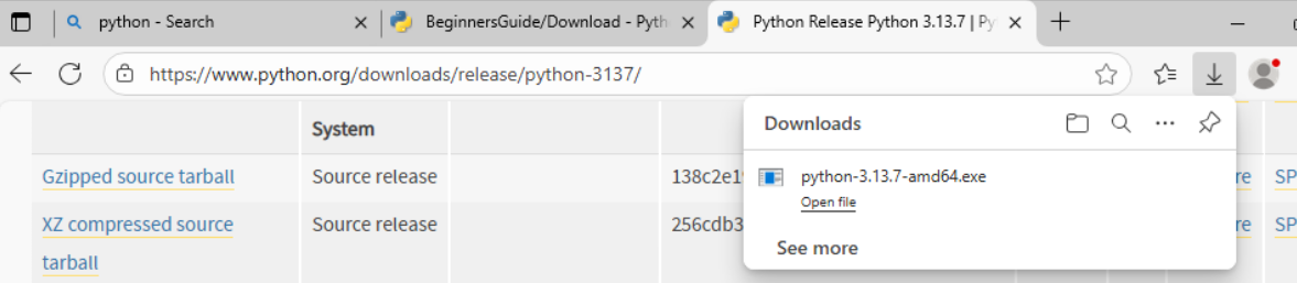 Downloading Python on Windows