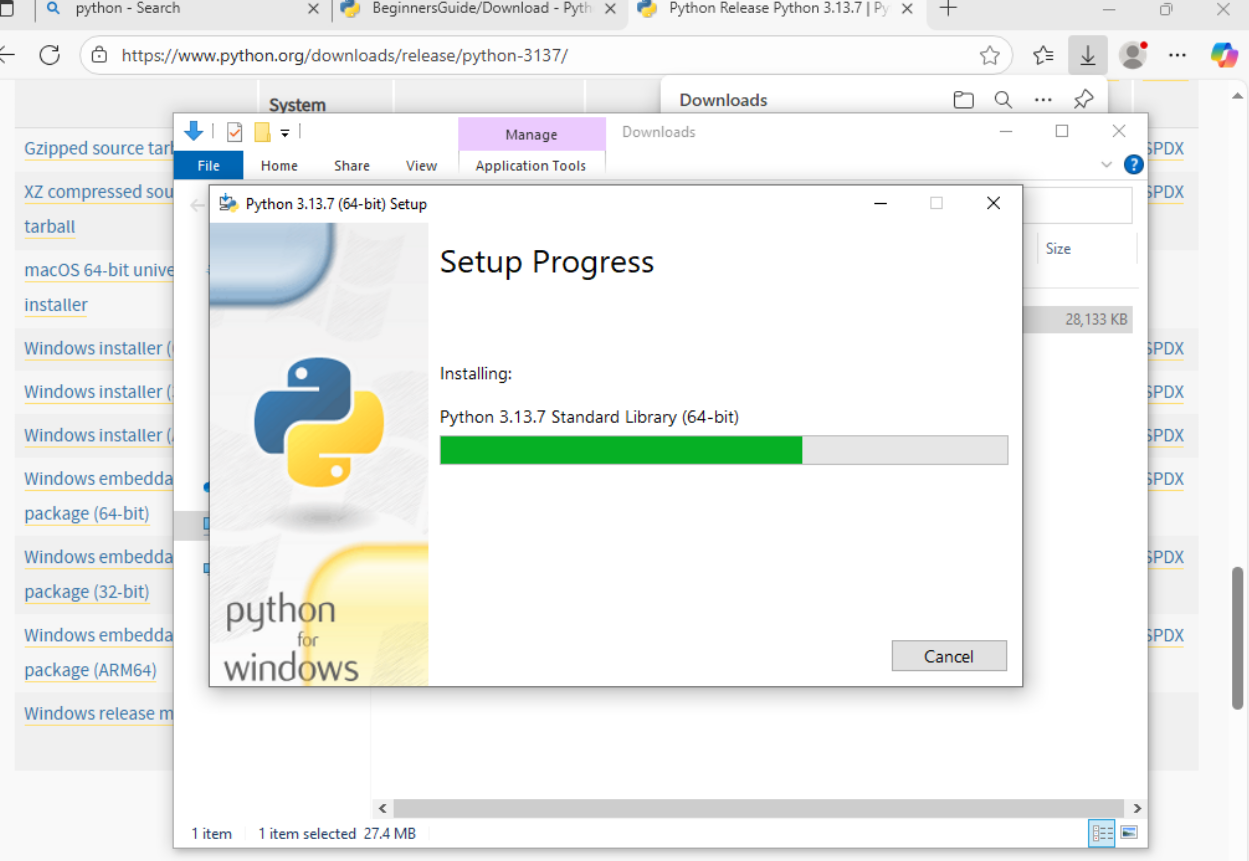 Installing Python on Windows